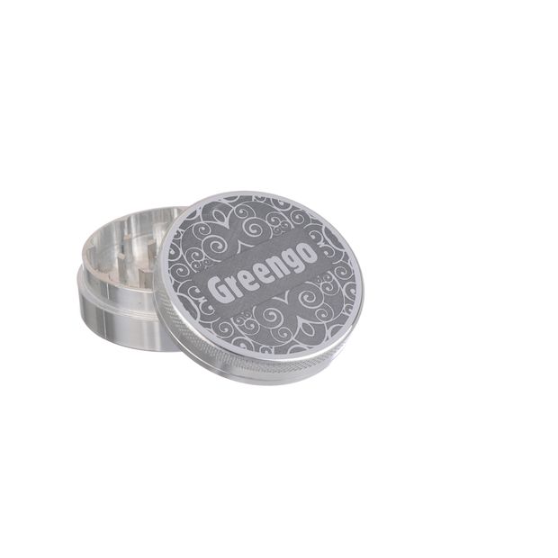 Greengo Grinder 2 Parts 50mm Metal silver 1 grinder