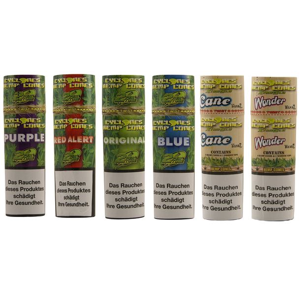 Cyclones Hemp Cones Mix pre-rolled six Flavours
