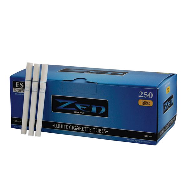 Zen White Filtertubes extra long 100mm Box of 250 5 boxes (1250 tubes)