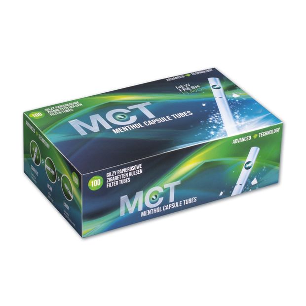 MCT Menthol Capsule Tubes Click Filtertubes  1 box (100 tubes)