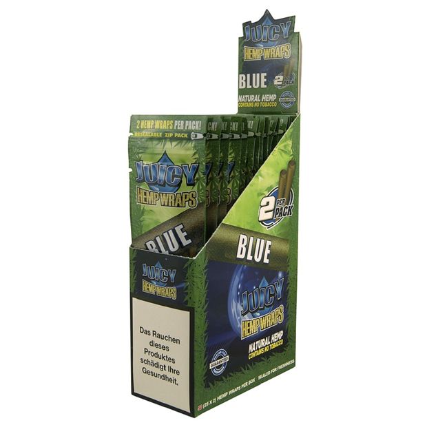 1 Box Juicy Jay Hemp Wraps BLUE no Tobacco