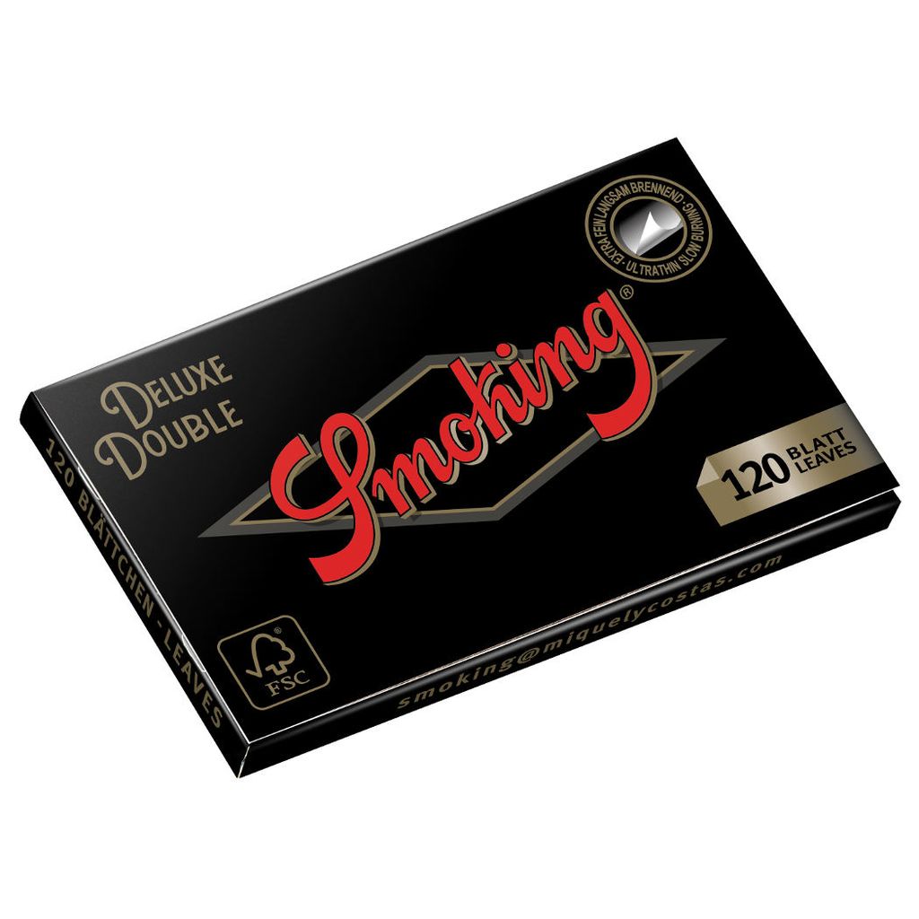 3x Smoking DELUXE King Size Papers x 33 Blättchen Long Papers 