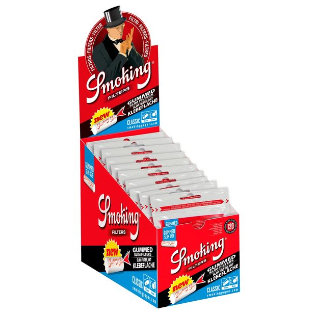 Smoking Classic Gummed Slim Filters 2 boxes (20 bags)