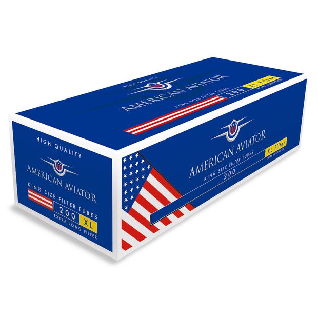 American Aviator King Size Filtertubes XL Filter 1 box (200 tubes)
