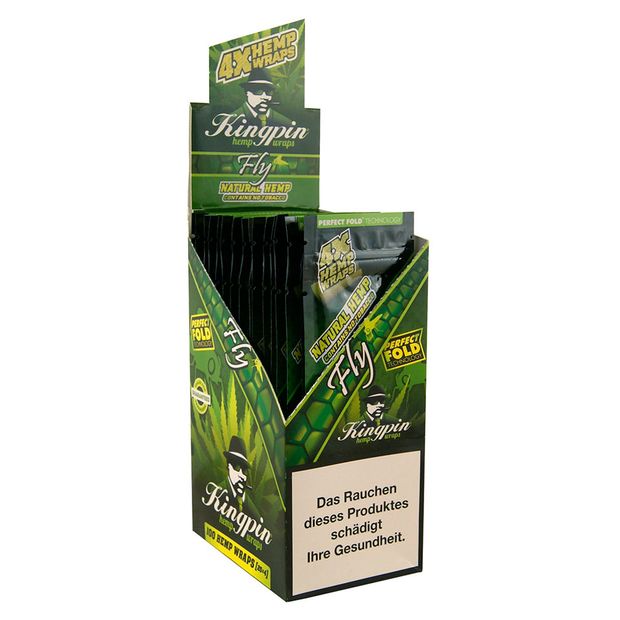 1 Box Kingpin Hemp Wraps FLY aromatisiert aus Hanf