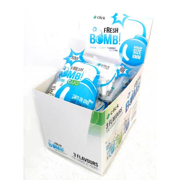 Fresh Bomb Click Filters Regular Menthol 8mm 4 boxes (40 bags)