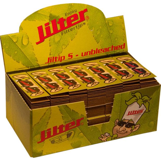 Jilter Filtertips Jiltips S ungebleicht 45er Heftchen 1 Box (28 Heftchen)