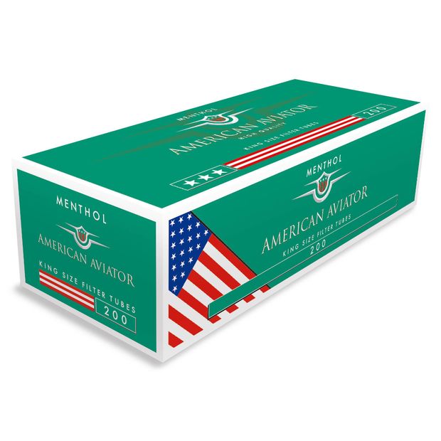 American Aviator Menthol Filtertubes Regular 5 boxes (1000 tubes)
