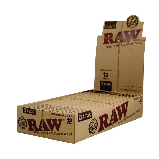 RAW Supernatural 12 Inch, extra-long Papers (28 x 4,5 cm) 1 box (20 booklets)