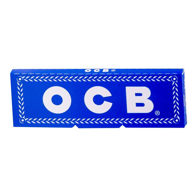 OCB Blue Rolling Papers, 50 regular papers per booklet, cut corners 10 booklets