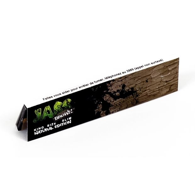 JASS Brown Papers Natural Edition, King Size Slim, 33 Leaves per Booklet 10 booklets