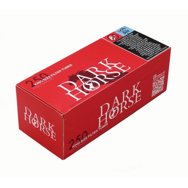 Dark Horse King Size Filter Tubes Full Flavour, 250 Tubes per Box 4 boxes (1000 tubes)
