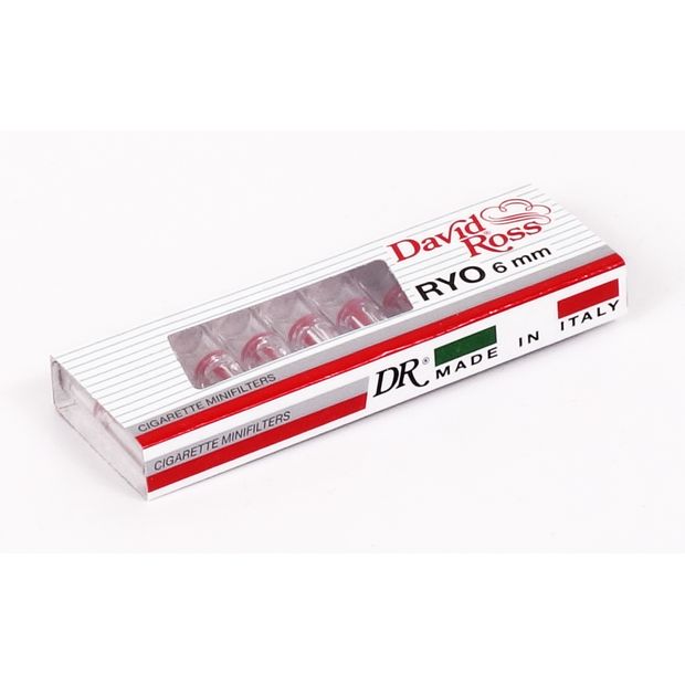 David Ross RYO Minifilter, 6 mm Durchmesser, bis zu 60% Schadstoffreduktion 4 Packungen (40 Filter)