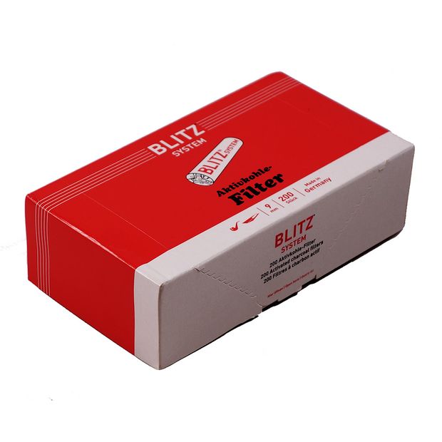 BLITZ SYSTEM Aktivkohle-Filter, 9 mm Durchmesser, 200er Box 1 Box (200 Filter)
