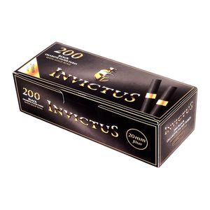 Invictus Black Zigarettenhülsen mit Goldring, 20 mm Filter, 200er Box