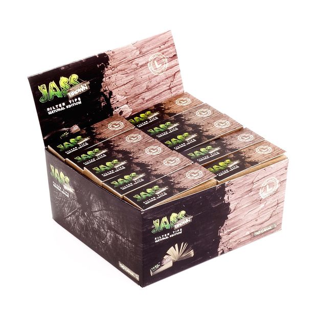 JASS Brown Filtertips Natural Edition, perforated, Size L = 22 mm wide! 1 box (50 booklets)