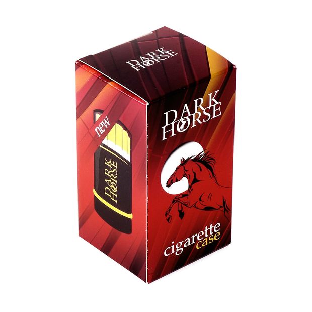 Dark Horse Cigarette Case, rundes Zigaretten-Etui, Platz für 16 Zigaretten 1 Etui