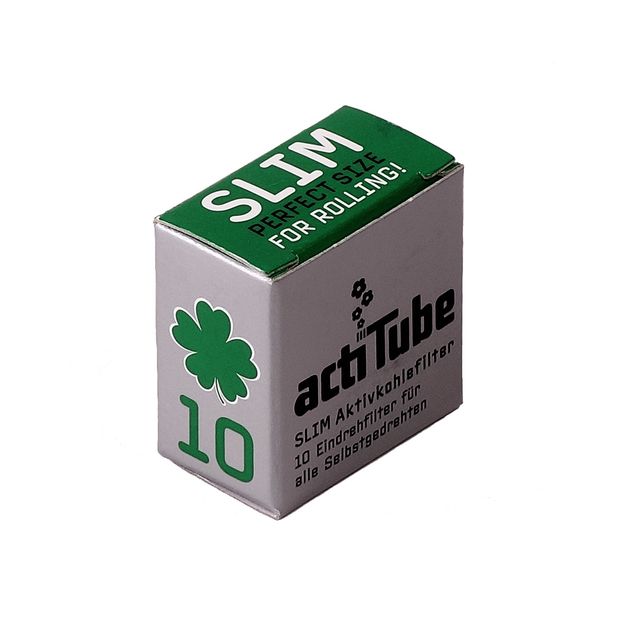 actiTube Slim Aktivkohlefilter, kompaktes Reise-Format, 10 Filter pro Pckchen 10 Packungen (100 Filter)