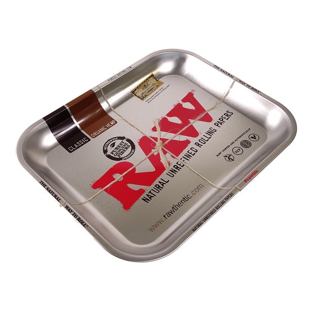 RAW Steel Tray LARGE, Rolling-Tray made of Metal 3 trays