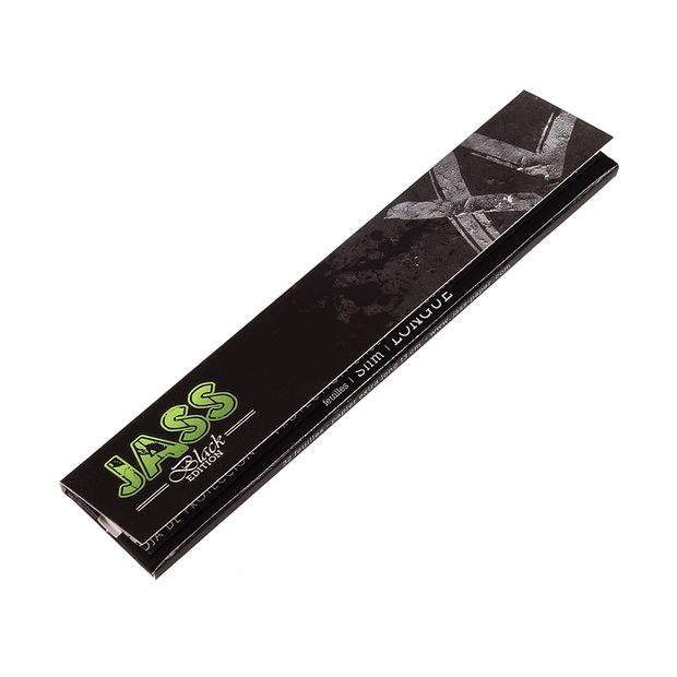 JASS Black Edition King Size Slim XL, extra-long and thin Papers, 13 cm Length! 10 booklets
