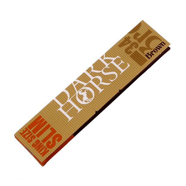 Dark Horse Brown, King Size Slim Rolling Papers, 34 Leaves per Booklet 10 booklets