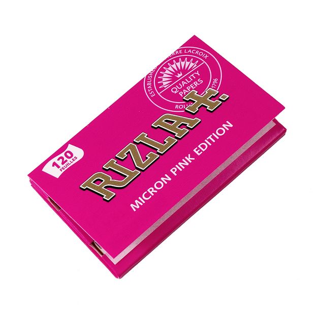 RIZLA Micron Pink Edition, Double Window, 120 regular Papers per Booklet 10 booklets