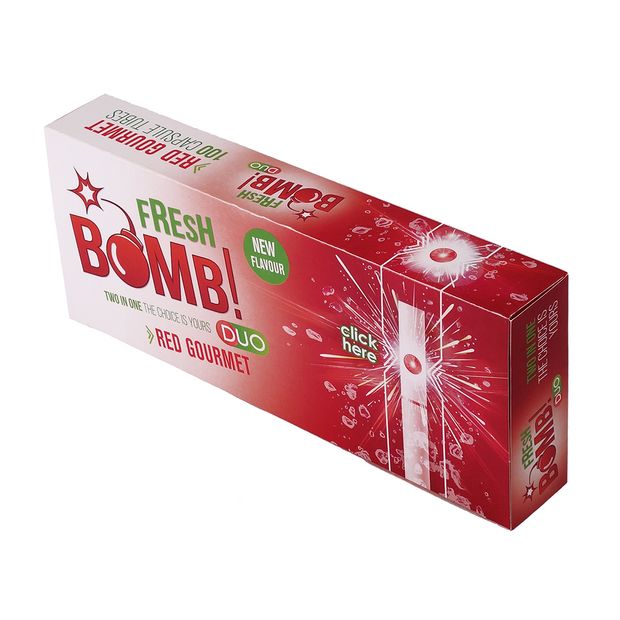 Fresh Bomb Red Gourmet Click Tubes with Aroma Capsule 1 box (100 tubes)
