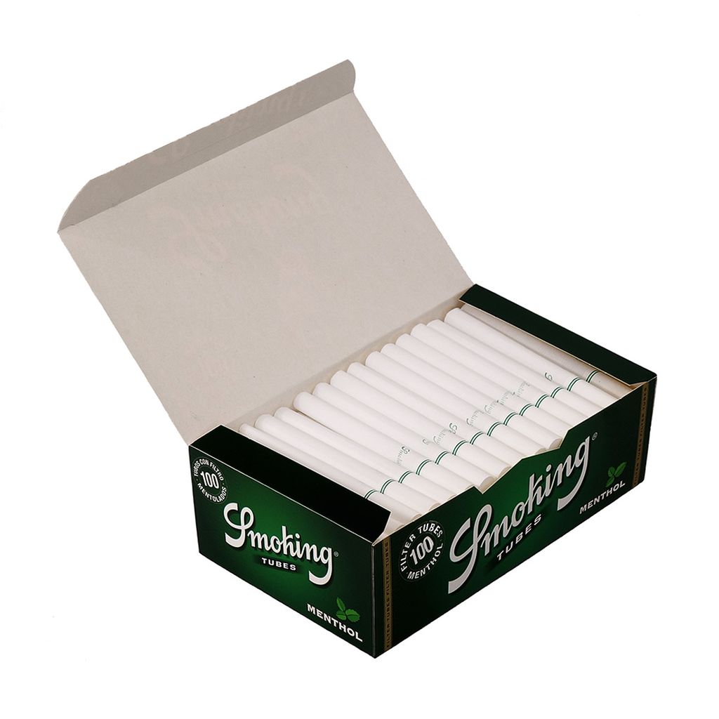 Smoking Menthol Filterhülsen, Standard Maße, 100 Hülsen pro Box 10