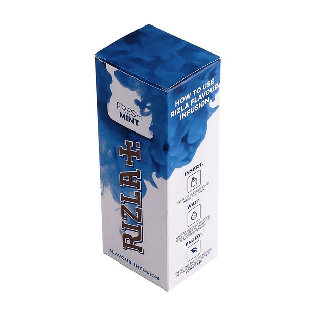 RIZLA Aromakarten Fresh Mint, zum Aromatisieren von Zigaretten, 25 Karten pro Box 4 Boxen (100 Karten)