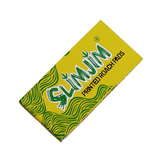 Slim Jim Printed Roach Pads, wide tips in colorful designs, unperforated 10 booklets