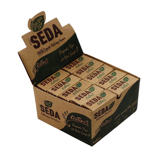 SEDA ECO tips with Amaranth Seeds, 100% organic, 33 tips per booklet 1 box (50 booklets)