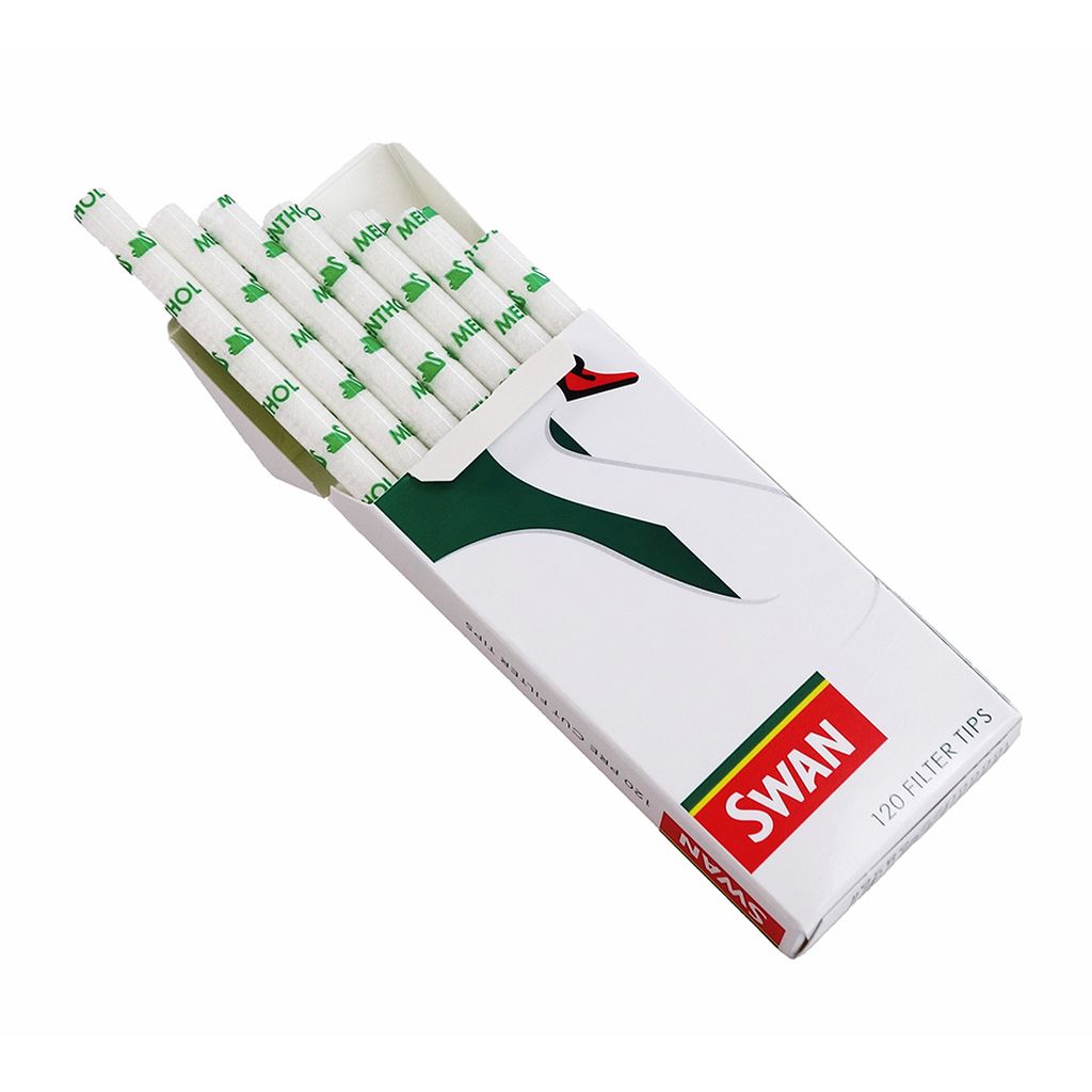SWAN menthol EXTRA SLIM FILTER  TIPS 5X120= 600 CHARCOAL FILTERS 