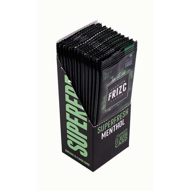 FRIZC Aromakarten zum Aromatisieren, Superfresh Menthol, 25 Karten pro Box 2 Boxen (50 Karten)