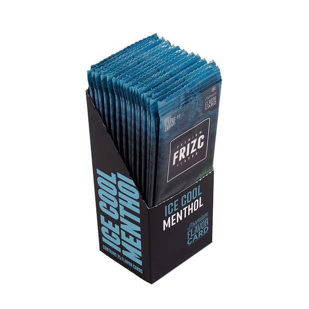 FRIZC Aromakarten zum Aromatisieren, Ice Cool Menthol, 25 Karten pro Box 2 Boxen (50 Karten)
