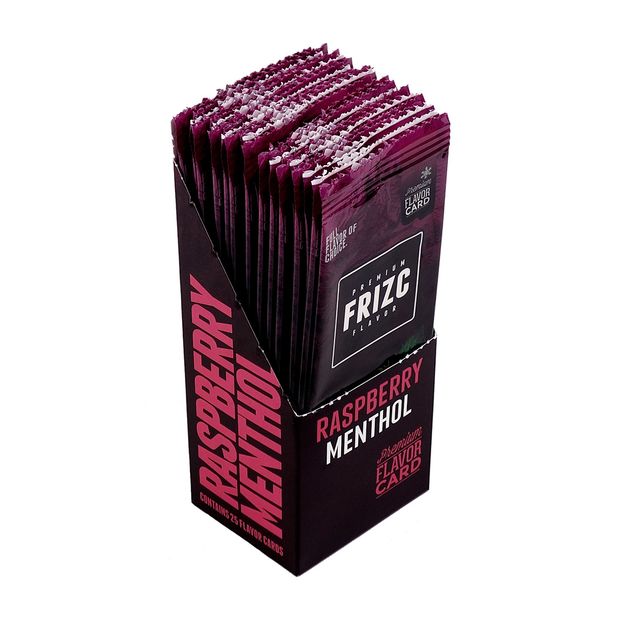 FRIZC Aromakarten zum Aromatisieren, Raspberry Menthol, 25 Karten pro Box 1 Box (25 Karten)