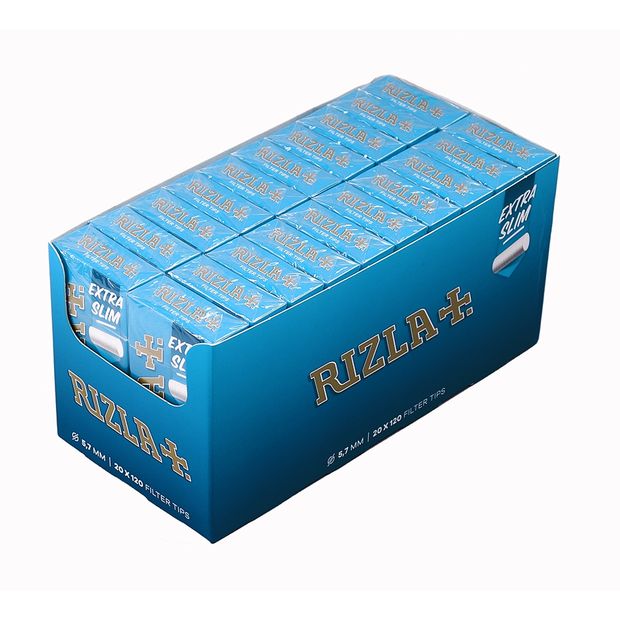 RIZLA filter sticks Extra Slim, 5,7 mm diameter, 120 filters per package 1 box (20 packages)