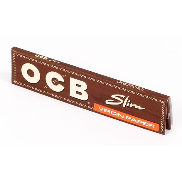 OCB Unbleached Virgin slim King Size Papers 1 booklet (32 papers)