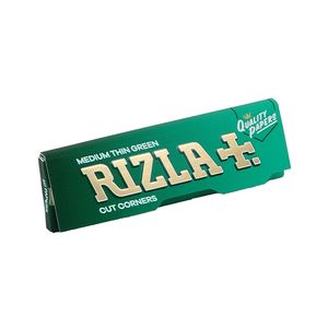 Rizla Green Medium Thin, Regular Cigarette Paper, Cut Corners, 100