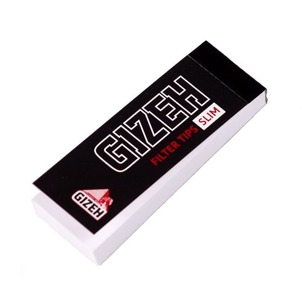 GIZEH Filtertips SLIM, 20 x 60 mm, 35 Tips pro Heftchen 12 Heftchen