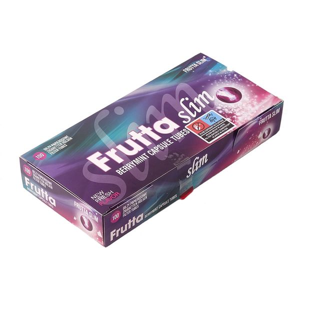 FRUTTA Berry Mint Slim Filterhülsen, 6,8 mm Durchmesser, 100 Hülsen pro Box 1 Box (100 Hülsen)