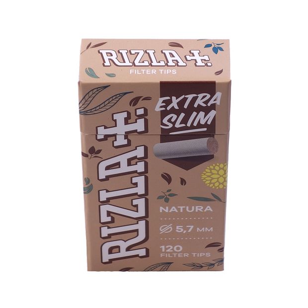 RIZLA Filter Sticks Extra Slim Natura, 5.7 mm diameter, 120 filters per package 5 packages (600 filters)