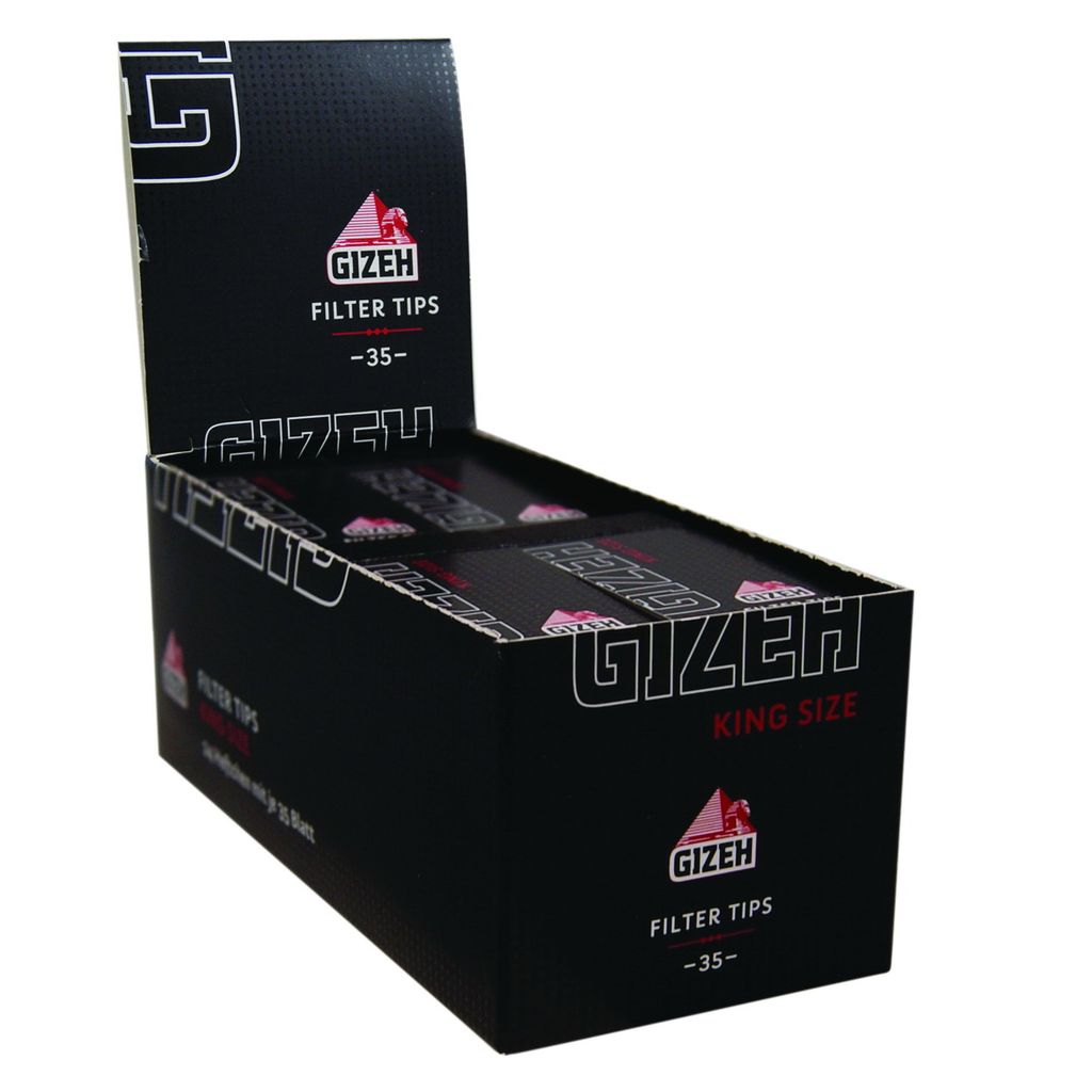 2 x GIZEH BLACK Filter Tips SLIM 48 x 35 Blatt Filter Zigarettenfilter 