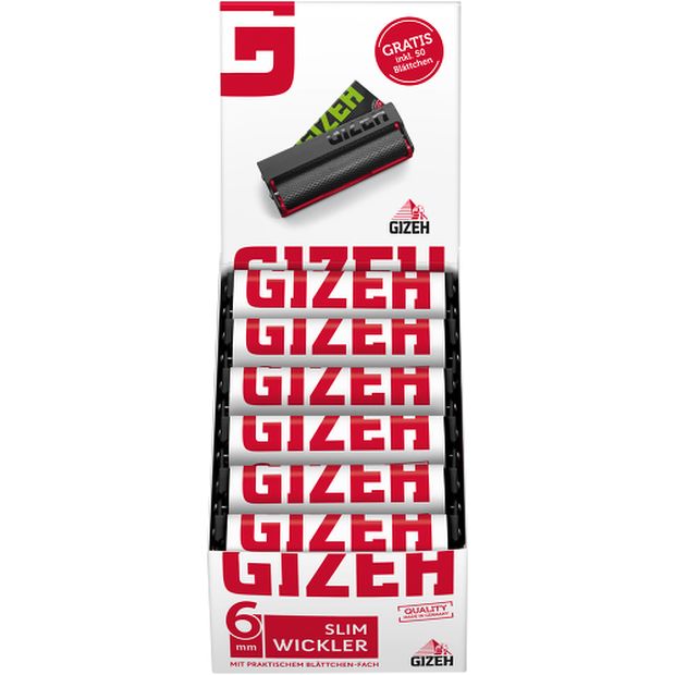 GIZEH Slim roller, for filters with 6 mm diameter 1 display (12 rollers)
