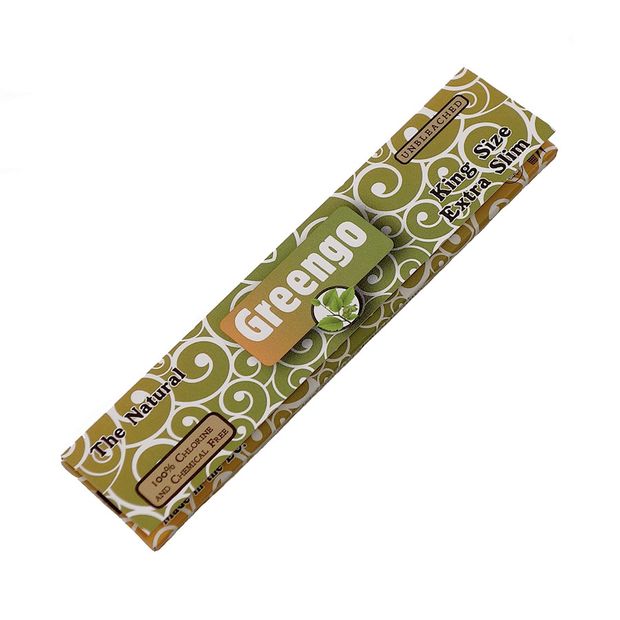 Greengo King Size Extra Slim Papers, unbleached Longpapers 10 booklets