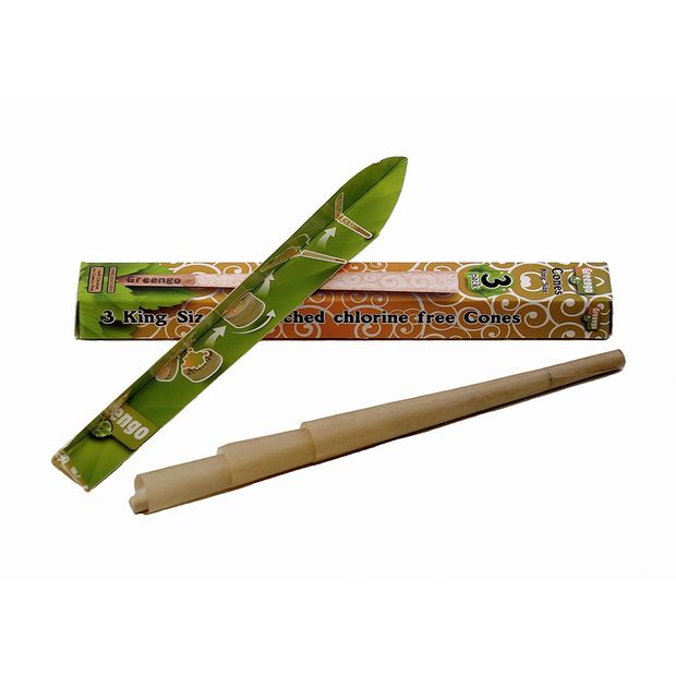 Greengo King Size Cones, with integrated Tip and a practical filling aid 10 packages (30 cones)