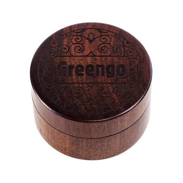 Greengo Wooden Metal Grinder 2-Parts, 2-piece grinder made of wood and metal 2 grinders