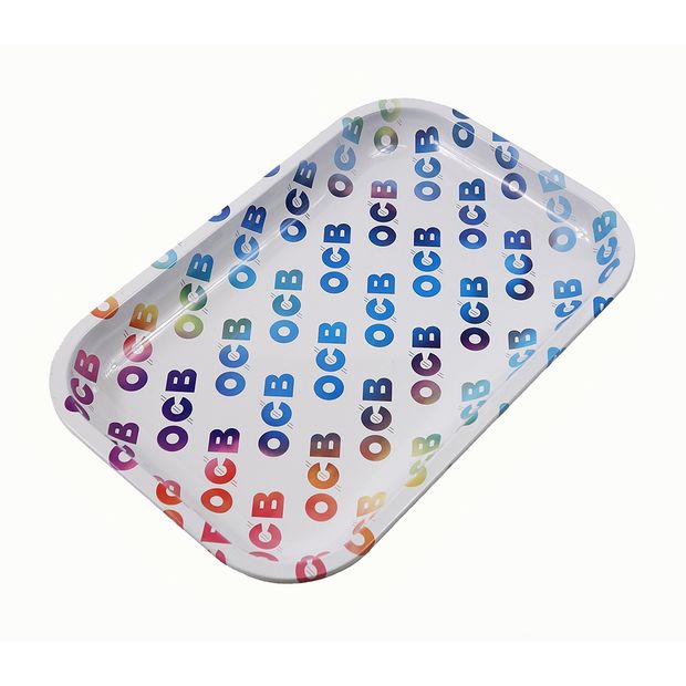 OCB Multicolor Tray, metal rolling tray in a colourful...