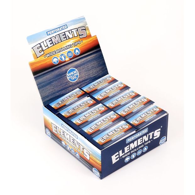 Elements Filter Tips wide King Size Filtertips perforated 5x boxes (250 booklets)