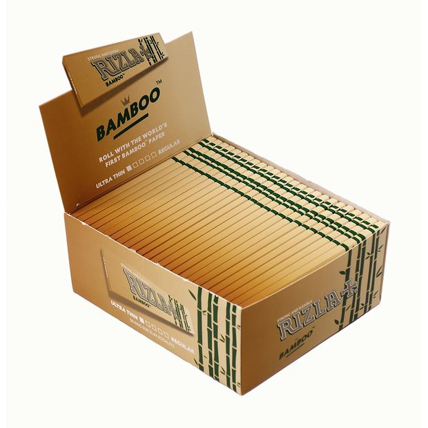 RIZLA Bamboo King Size Slim Papers, ultra-dnnes Bambuspapier 1 Box (50 Heftchen)