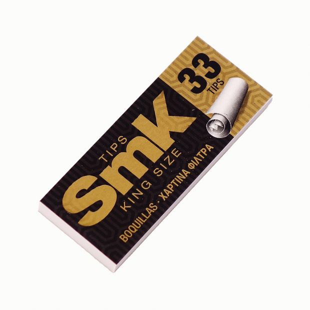 Smoking SMK King Size Tips, wide tips with perforation, 33 tip per booklet 10 booklets